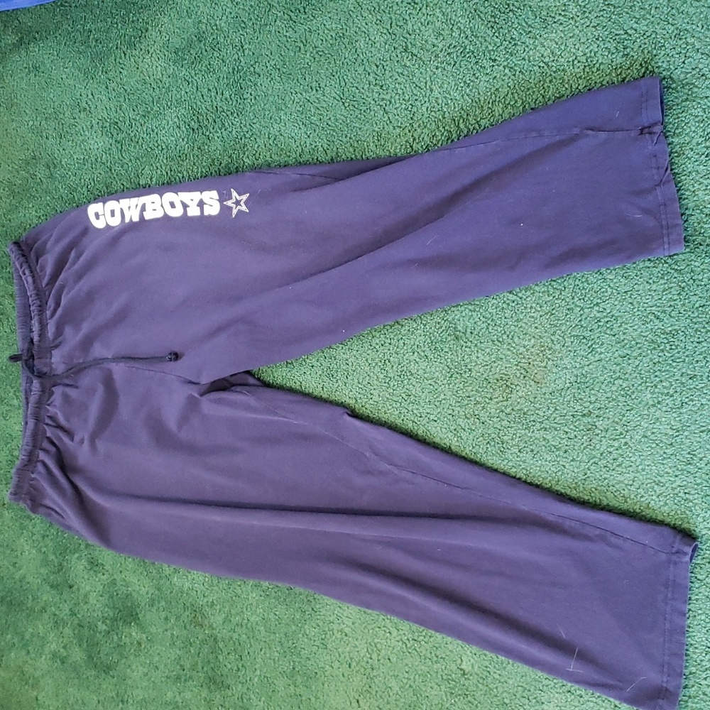 Dallas Cowboys NFL Women's Plus Size Navy Blue Jersey Lounge Pants Sz 1X